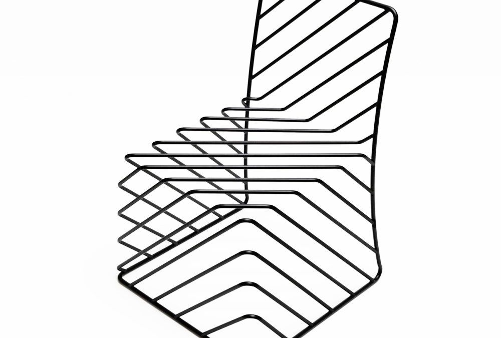 Thin Black Lines Chair di Nendo