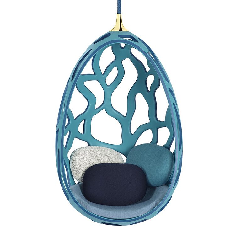 UNIQUE COCOON SWING CHAIR FROM THE OBJETS NOMADES COLLECTION by Campana  Brothers (Co.) on artnet